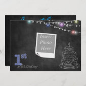 invitation d'anniversaire de tableau (Devant / Derrière)