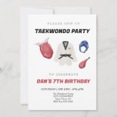 Invitation d'anniversaire de taekwondo (Devant)