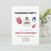 Invitation d'anniversaire de taekwondo (Debout devant)
