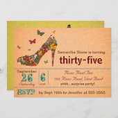 Invitation d'anniversaire de talon haut de (Devant / Derrière)