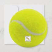 Invitation d'anniversaire de tennis (Dos)