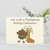 Invitation d'anniversaire de Thanksgiving - Boys (Debout devant)