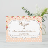 Invitation d'anniversaire de thé de jardin (Debout devant)