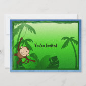 Invitation d'anniversaire de thème de jungle 4ème (Dos)