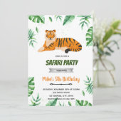 Invitation d'anniversaire de Tiger (Debout devant)