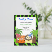 Invitation d'anniversaire de tigre et de lion (Debout devant)