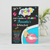 Invitation d'anniversaire de toboggan aquatique in (Debout devant)