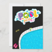 Invitation d'anniversaire de toboggan aquatique in (Dos)