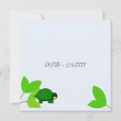 Invitation d'anniversaire de Tortue Verte (Dos)