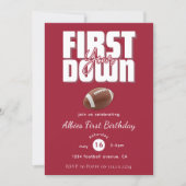 Invitation d'anniversaire de touchdown pour le pre (Devant)
