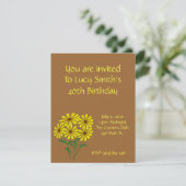 Invitation d'anniversaire de tournesol (Debout devant)