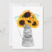 Invitation d'anniversaire de tournesol 1er premier (Dos)