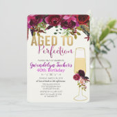 INVITATION D'ANNIVERSAIRE DE TOUT ÂGE - Vieilli à (Debout devant)