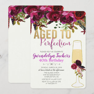 INVITATION D'ANNIVERSAIRE DE TOUT ÂGE - Vieilli à