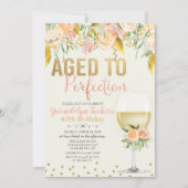 Invitation d'anniversaire de tout âge - Vieilli à (Devant)