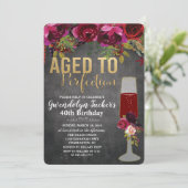 INVITATION D'ANNIVERSAIRE DE TOUT ÂGE - Vieilli à (Debout devant)