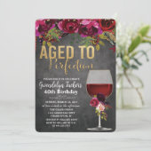 Invitation d'anniversaire de tout âge - Vieilli à (Debout devant)