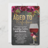 Invitation d'anniversaire de tout âge - Vieilli à (Devant)