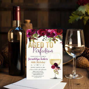INVITATION D'ANNIVERSAIRE DE TOUT ÂGE - Vieilli à