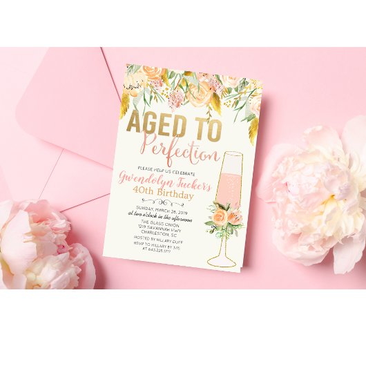 INVITATION D'ANNIVERSAIRE DE TOUT ÂGE - Vieilli à