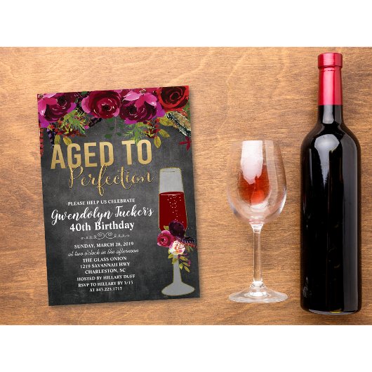 INVITATION D'ANNIVERSAIRE DE TOUT ÂGE - Vieilli à