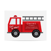 Invitation d'anniversaire de tout Camion d'incendi