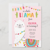 Invitation d'anniversaire de toute la Llama Fun Fu (Devant)