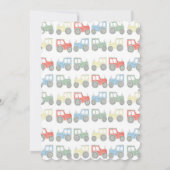 Invitation d'anniversaire de Tracteur personnalisa (Dos)