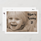 Invitation d'anniversaire de train (Devant / Derrière)