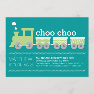 Invitation d'anniversaire de train de Choo Choo