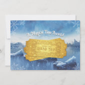 Invitation d'anniversaire de train magique (Dos)