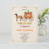 invitation d'anniversaire de transport citrouille (Debout devant)