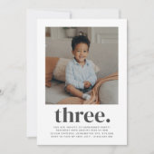 Invitation d'anniversaire de trois Carrés (Devant)