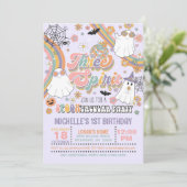 Invitation d'anniversaire de trois Esprit - Fille (Debout devant)