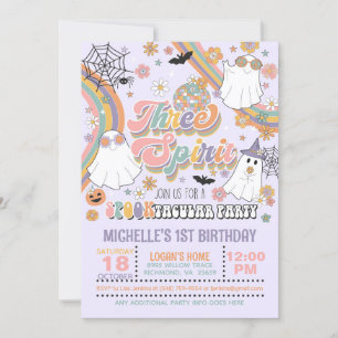 Invitation d'anniversaire de trois Esprit - Fille