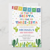 Invitation d'anniversaire de trois Esta (Devant)