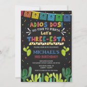 Invitation d'anniversaire de trois Esta (Devant)