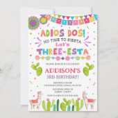 Invitation d'anniversaire de trois Esta (Devant)