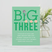 Invitation d'anniversaire de trois petits porcs (Debout devant)