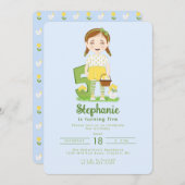 Invitation d'anniversaire de Tulip (Devant / Derrière)