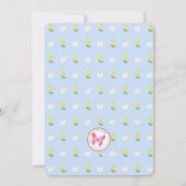 Invitation d'anniversaire de Tulip (Dos)