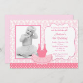 Invitation d'anniversaire de tutu de ballerine (Devant / Derrière)
