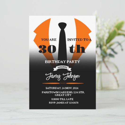 Invitation d'anniversaire de Tuxedo (Debout devant)