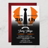 Invitation d'anniversaire de Tuxedo (Devant / Derrière)