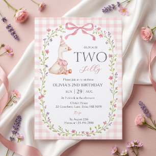 Invitation d'anniversaire de Two Silly Goose Bow W