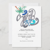 Invitation d'anniversaire de vacances de plage de (Dos)