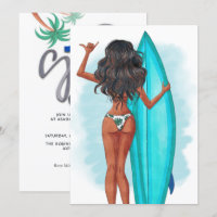 Invitation d'anniversaire de vacances de plage de