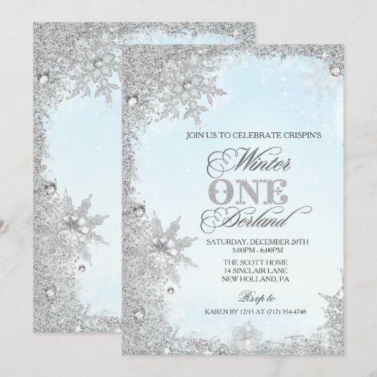 Invitation d'anniversaire de vacances d'hiver pour (Devant / Derrière)