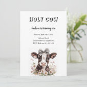 INVITATION D'ANNIVERSAIRE DE VACHE JEUNE ET MIGNON (Debout devant)