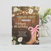 Invitation d'anniversaire de vachère Daisy (Debout devant)
